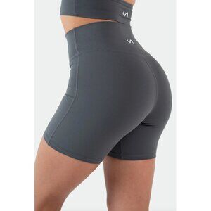 TLF Tempo 6 Inch Workout Shorts Graphite Gray Gym Yoga Loungewear Size Small